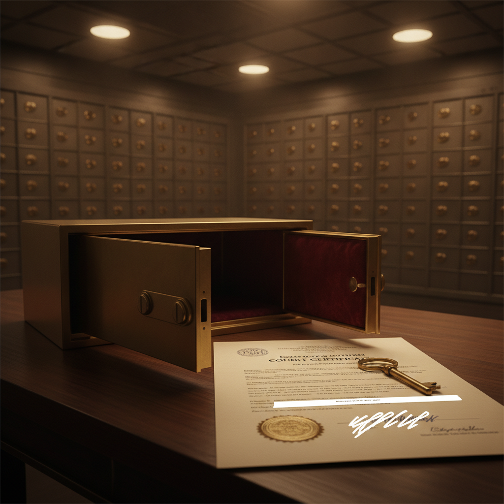 Succession certificate for a deceased person bank locker access