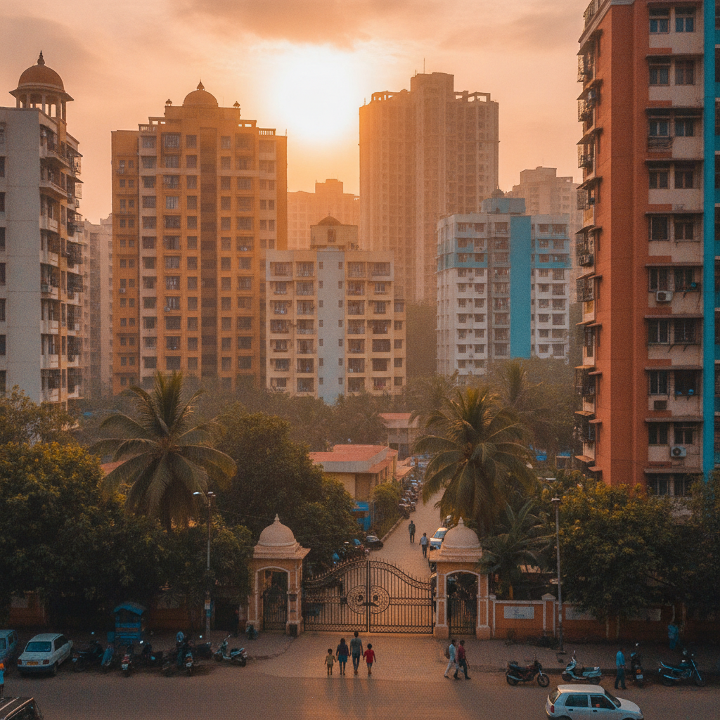 Mumbai residential apartment buildings representing property inheritance