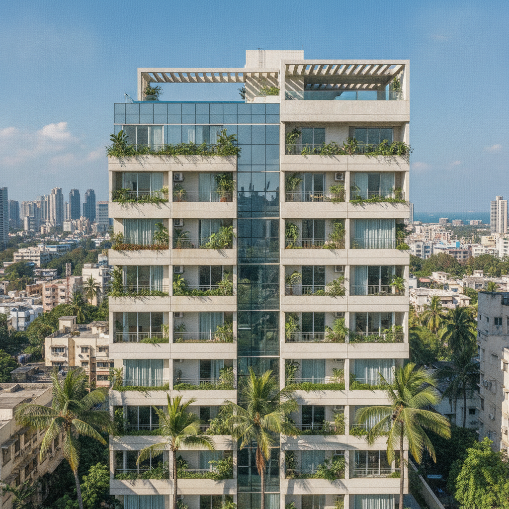 Residential apartment building in Mumbai, India